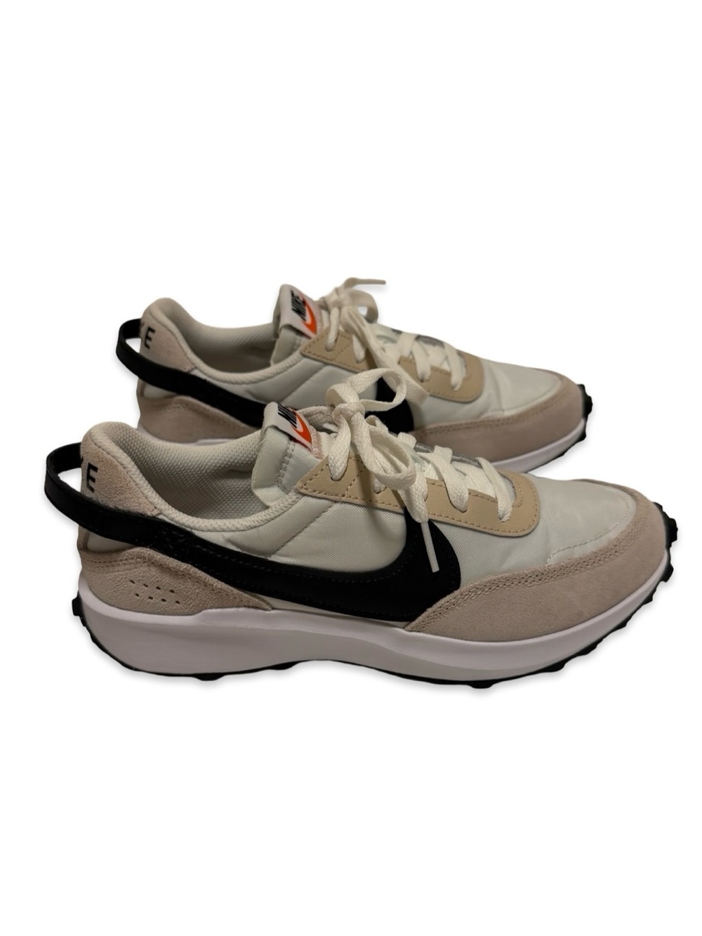 Women’s Nike Waffle Debut Sanddrift/Black/White Tennis Shoes - Picture 5 of 10